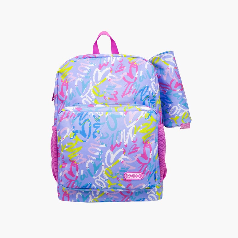 Printed Backpack for Kids with Pencil Pouch